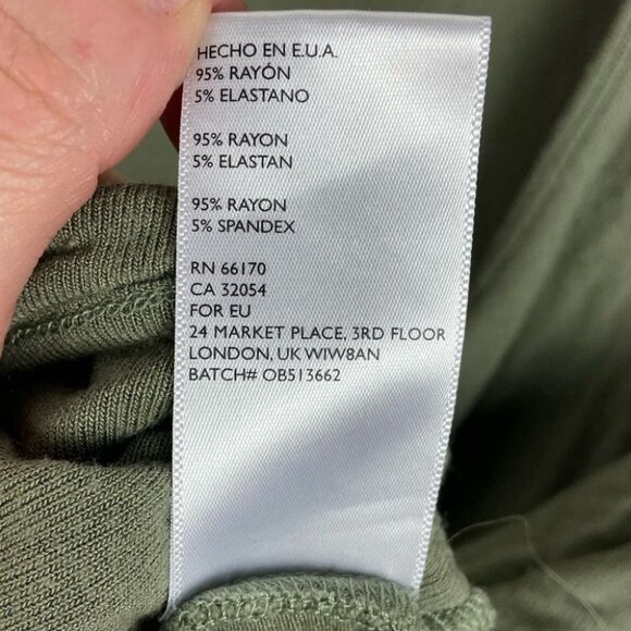 Free People Green Hoffman Slouchy Short Sleeve Tee Size XS T-Shirt Army Green - Picture 7 of 13